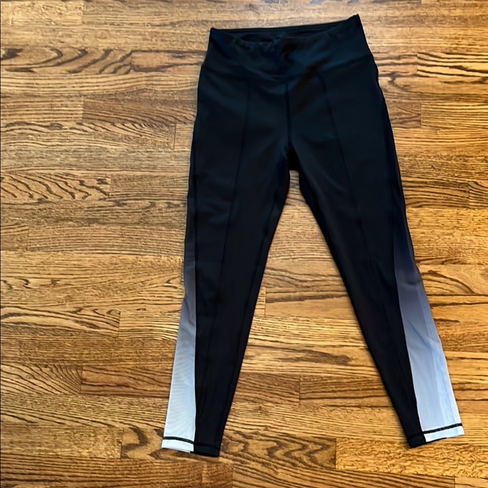 C&C California Black Grey White Ombré Leggings with See-through sides